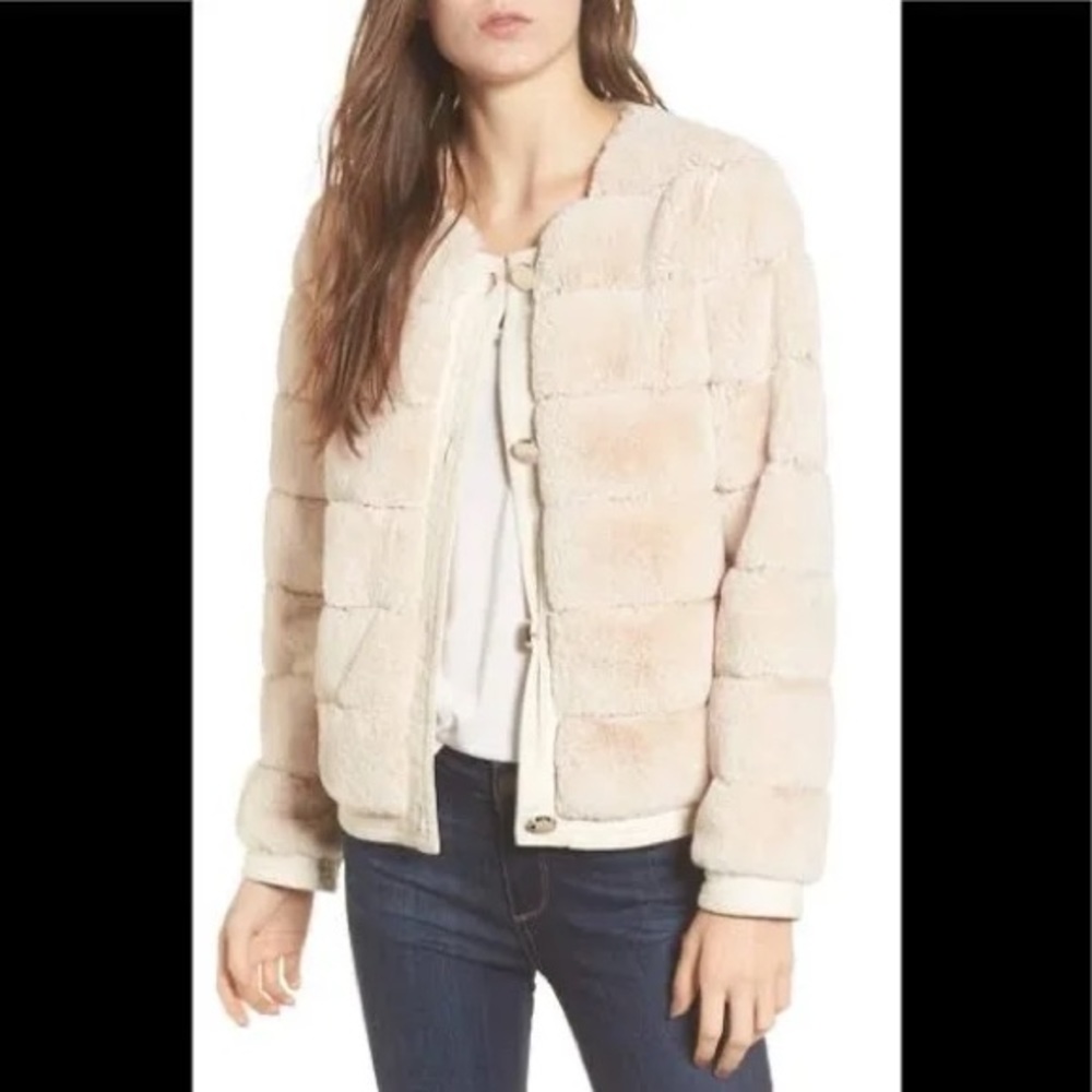 Eliza J Jackets & Coats Eliza J Faux Fur Bomber Jacket Size Small